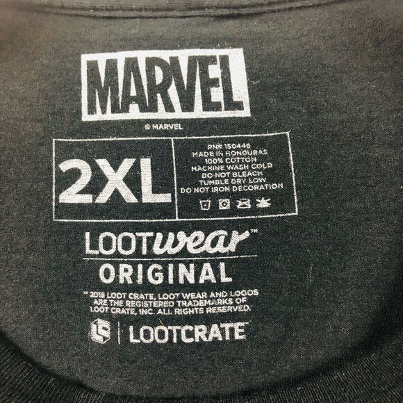 Marvel Ant Man T-Shirt Men's Size 2XL Black with Red Graphics Short Sleeve - Picture 2 of 3